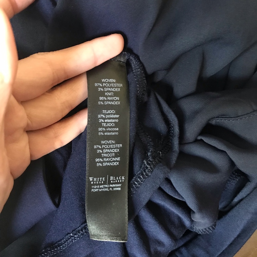 WHBM Navy Color Blouse - Picture 7 of 8
